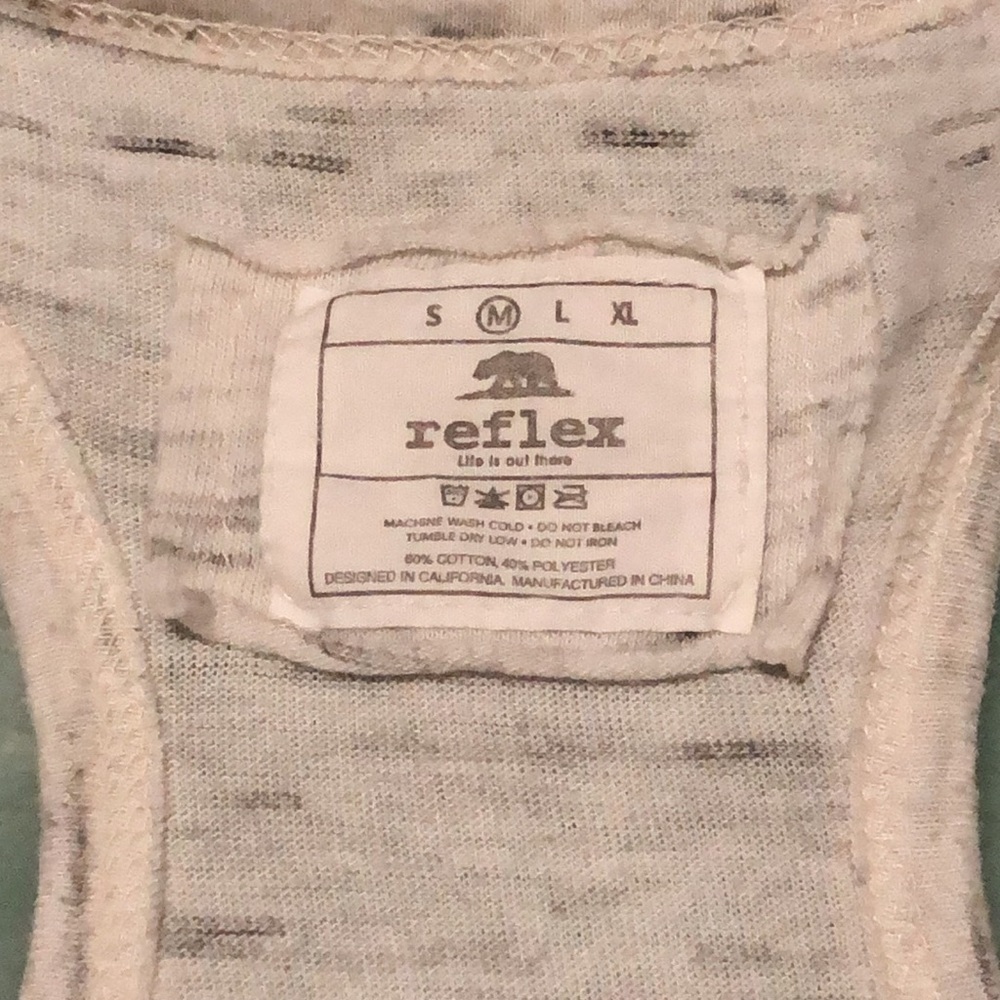 Grey/White split Tank Top - Picture 2 of 2